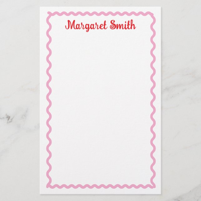 Papeterie Personalized Monogram Notepads with Scallop Border (Devant)