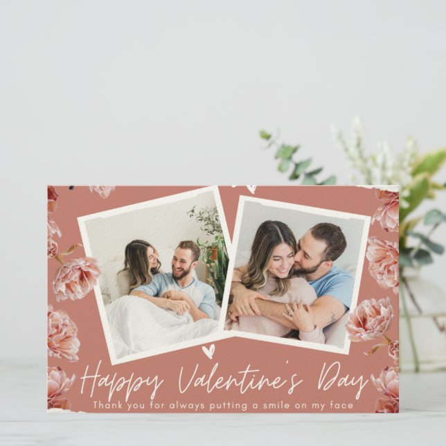 Papeterie Personalized Valentine’s Day Photo Card | Romantic (Debout devant)