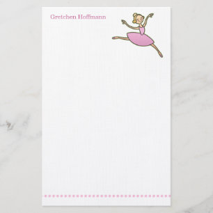 Papeterie personnalisée de ballerine