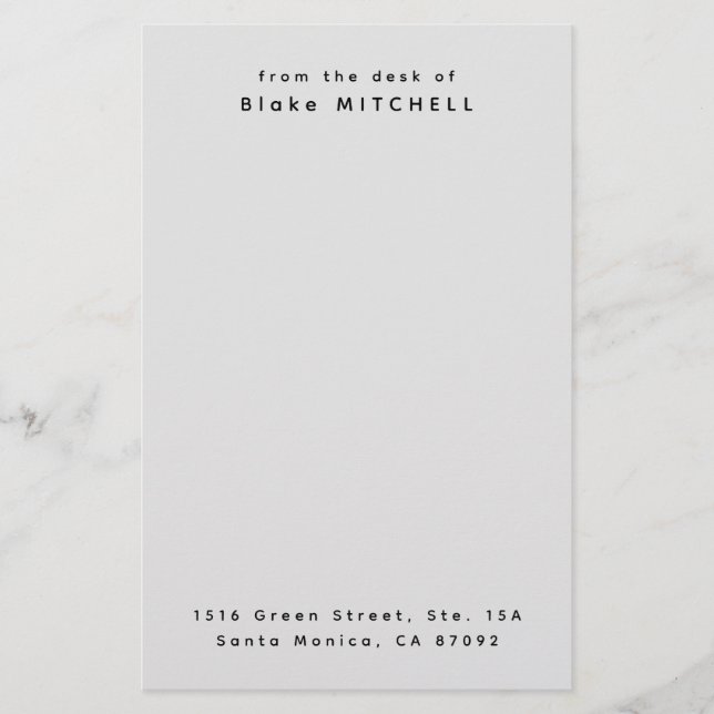 Papeterie personnalisée unique avec monogramme (Devant)