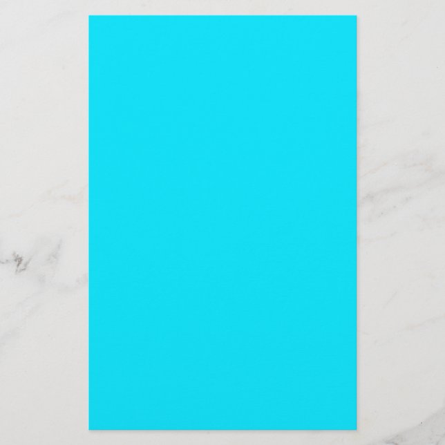 Papeterie Personnaliser Turquoise Vibrant Sky Blue couleur (Devant)