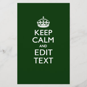 Papeterie Personnalized Keep Calm And Have Your Text on Gree