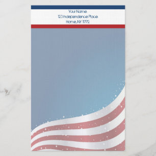 Papeterie personnelle de drapeau américain