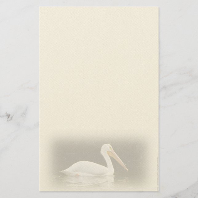 Papeterie personnelle de pélican blanc (Devant)
