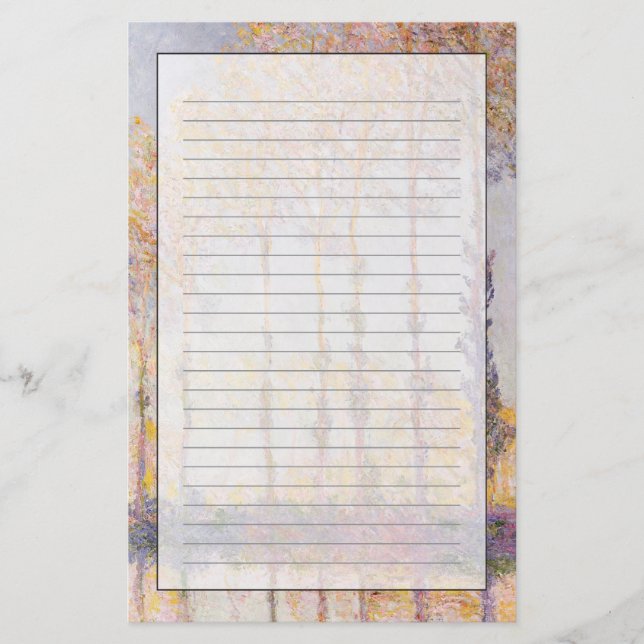 Papeterie Peupliers de Claude Monet | sur les banques de (Devant)