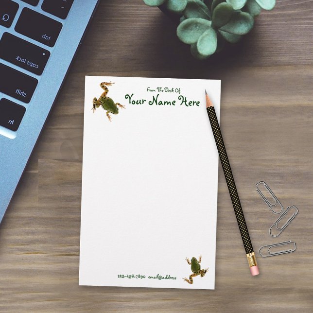 Papeterie Photo de grenouille verte de l'Escalade opposée pe (Créateur téléchargé)