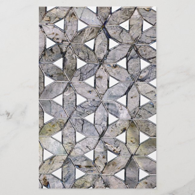 Papeterie Pierre grise naturelle Mosaïque motif fleur de vie (Devant)