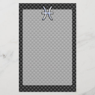 Papeterie Pisces Zodiac Connexion en fibre de carbone