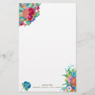Papeterie PixDezines Fond floral aquarelle/DIY