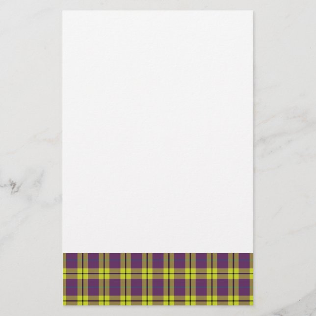 Papeterie Plaid violet et jaune (Devant)