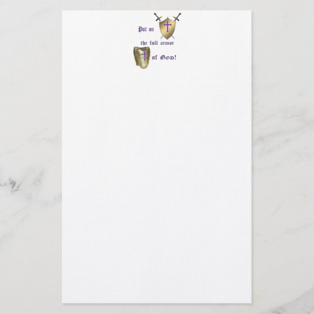 Papeterie Pleine armure de Dieu (Devant)