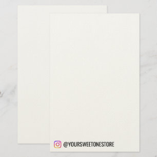 Papeterie Poignée Instagram  Nom l Icône de médias sociaux P