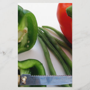 Papeterie Poivrons verts et rouges avec haricots