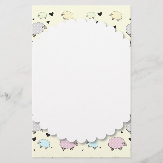 Papeterie Polkadot Pastel Sheep (Devant)