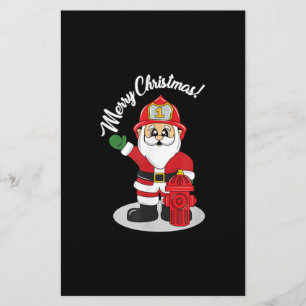 Papeterie Pompier de Noël Père Noël hiver