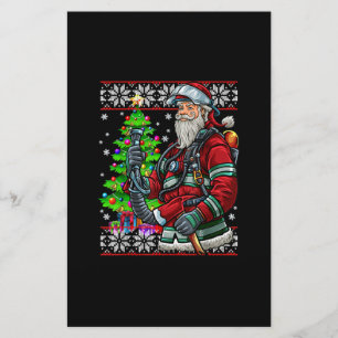 Papeterie Pompier Père Noël Feu Costume Feu Vilain