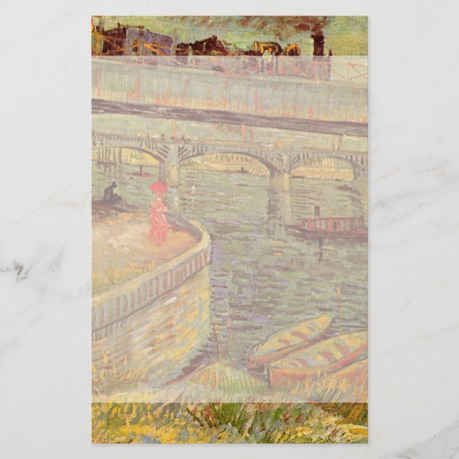 Papeterie Ponts sur la Seine, Asnières par Vincent van Gogh (Devant)