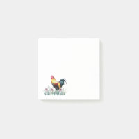 papeterie post-it de coq de poulet ferme