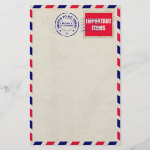 Papeterie Postage par avion
