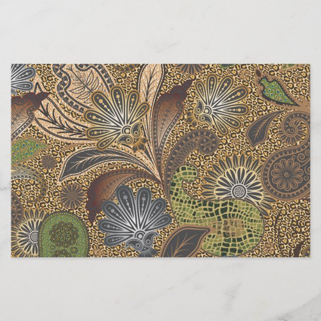 Papeterie Poster de animal Paisley Motif (Devant)