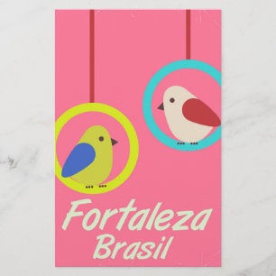 Papeterie Poster de voyage vintage Fortaleza Brésil