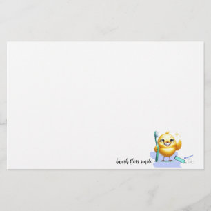 Papeterie Poulet Sourire avec Slogan Dentaire