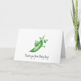 Papeterie pour bébé/pois Carte de remerciements-ga
