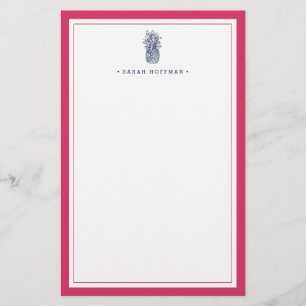 Papeterie Prép ananas   Pink & Navy personnalisé