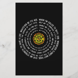 Papeterie Prière des pompiers, Motivation des pompiers