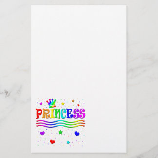 Papeterie Princesse mignonne Tiara d'arc-en-ciel de clipart