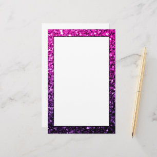Papeterie Purple Pink Ombre faux parties scintillant scintil