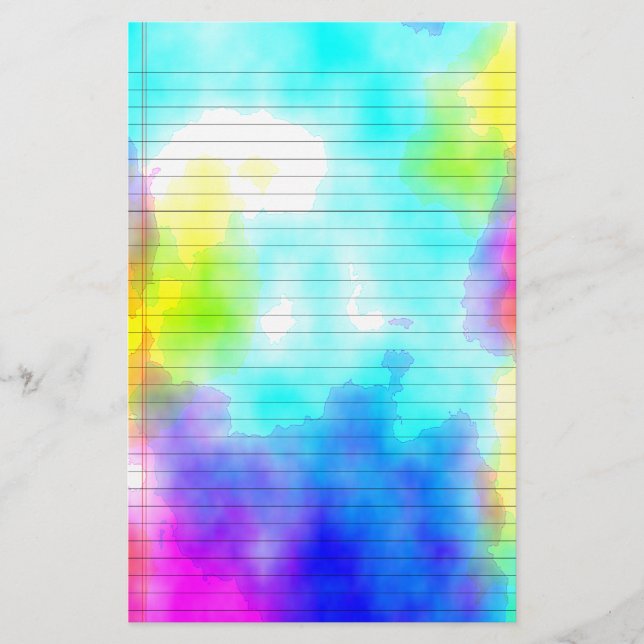 Papeterie rayée par aquarelle (Devant)