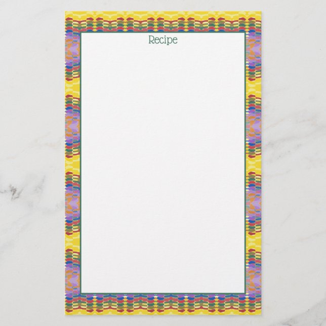 Papeterie Recette Avec Turquoise (Devant)