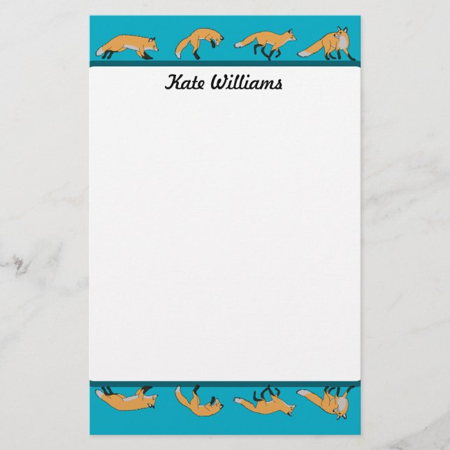 Papeterie Red Foxes Personalized (Devant)