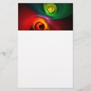 Papeterie Red Green Yin Yang Moderne Motif d'art Abstrait #2