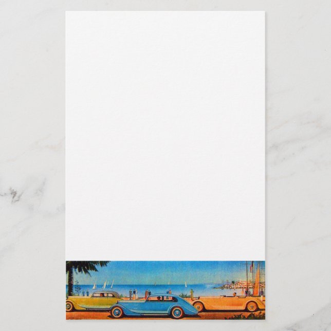 Papeterie RETRO CARS - réparation automobile (Devant)