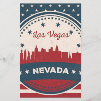 Papeterie Retro Las Vegas Skyline
