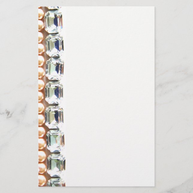 Papeterie Rhinestones et perles - Bijoux vintages (Devant)