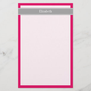 Papeterie Ribbon noir de framboise solide, gris foncé Nom Mo