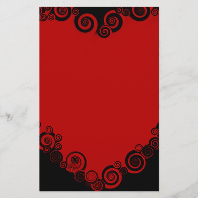 Papeterie Romantique Valentine amour coeur rouge (Devant)