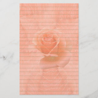 Papeterie Rose de rose avec des lignes