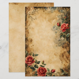 Papeterie Rose rouge Imaginaire foncé