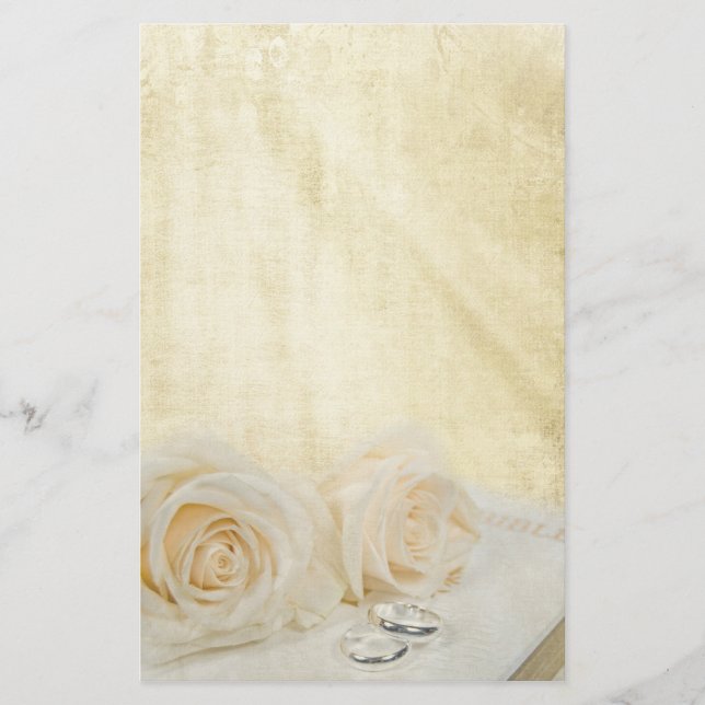 Papeterie Roses mariages (Devant)