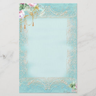 Papeterie Roses roses et dentelles roses