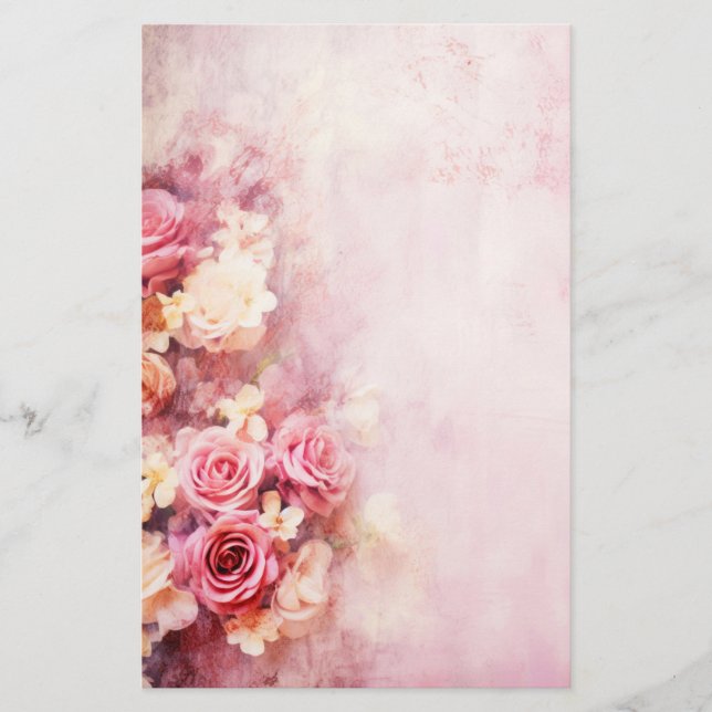 Papeterie Roses roses vintages (Devant)