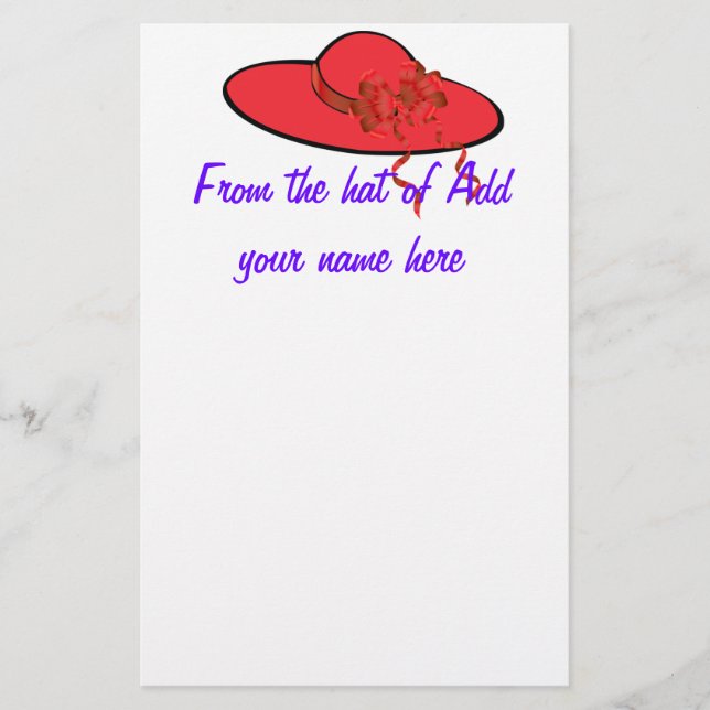 papeterie rouge de casquette (Devant)