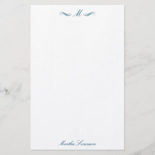Papeterie Royal Elegant Luxury Navy Bleu Personnalisé