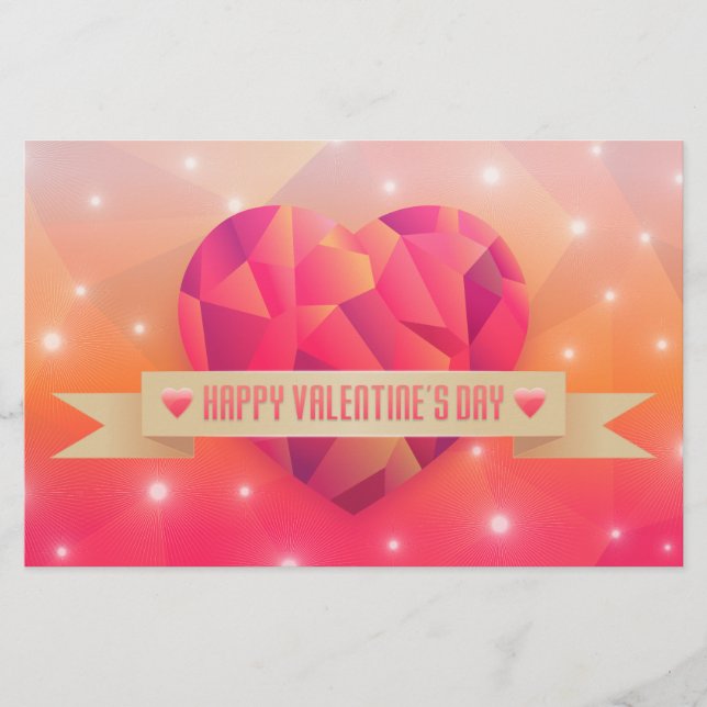 Papeterie Saint Valentin Amour romantique moderne (Devant)