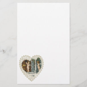 Papeterie Saint-Valentin victorienne vintage, lettres de