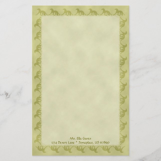 Papeterie Saluki Silhouette (Devant)